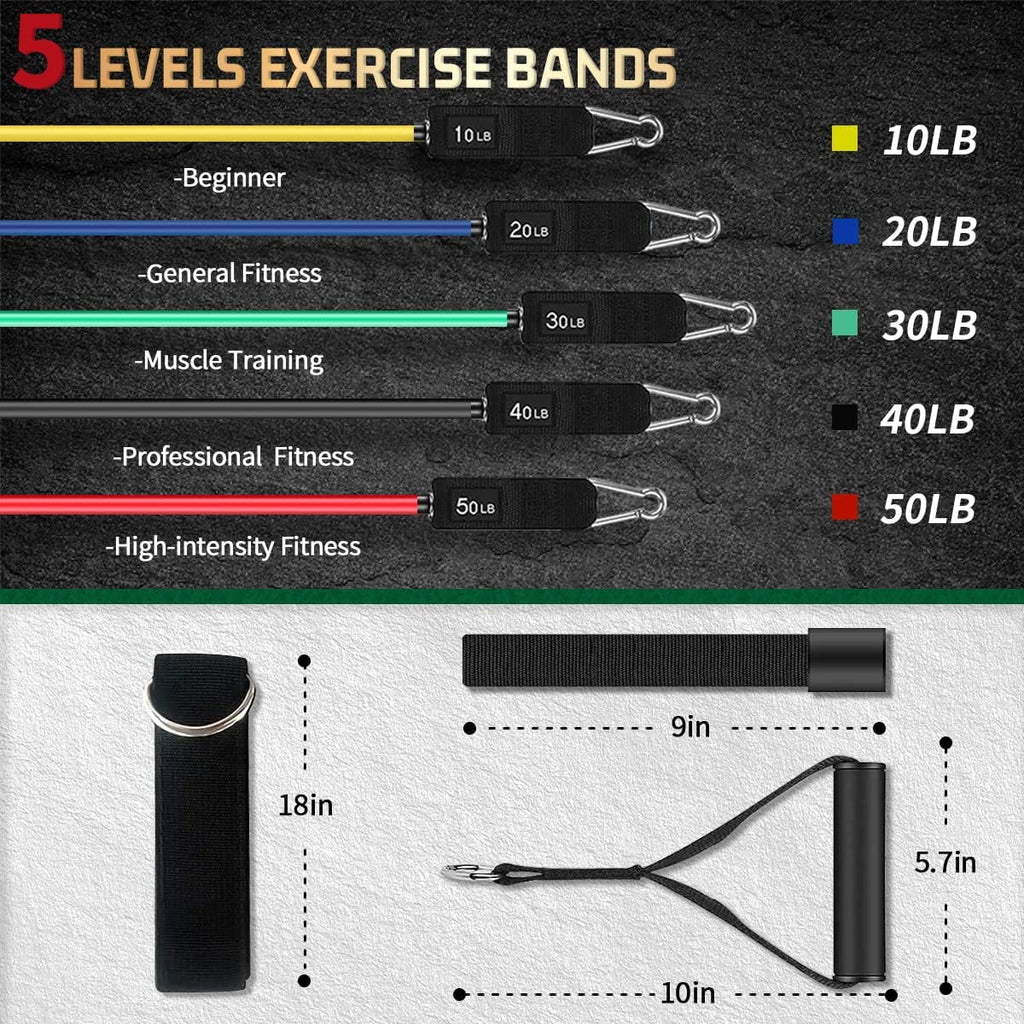 Bandas De Resistencia, Bandas De Ejercicio, Bandas De Resistencia Para Hacer Ejercicio Con Asas Para Hombre Y Mujeres, Bandas De Ejercicio Para Equipos De Entrenamiento De Fuerza En Casa