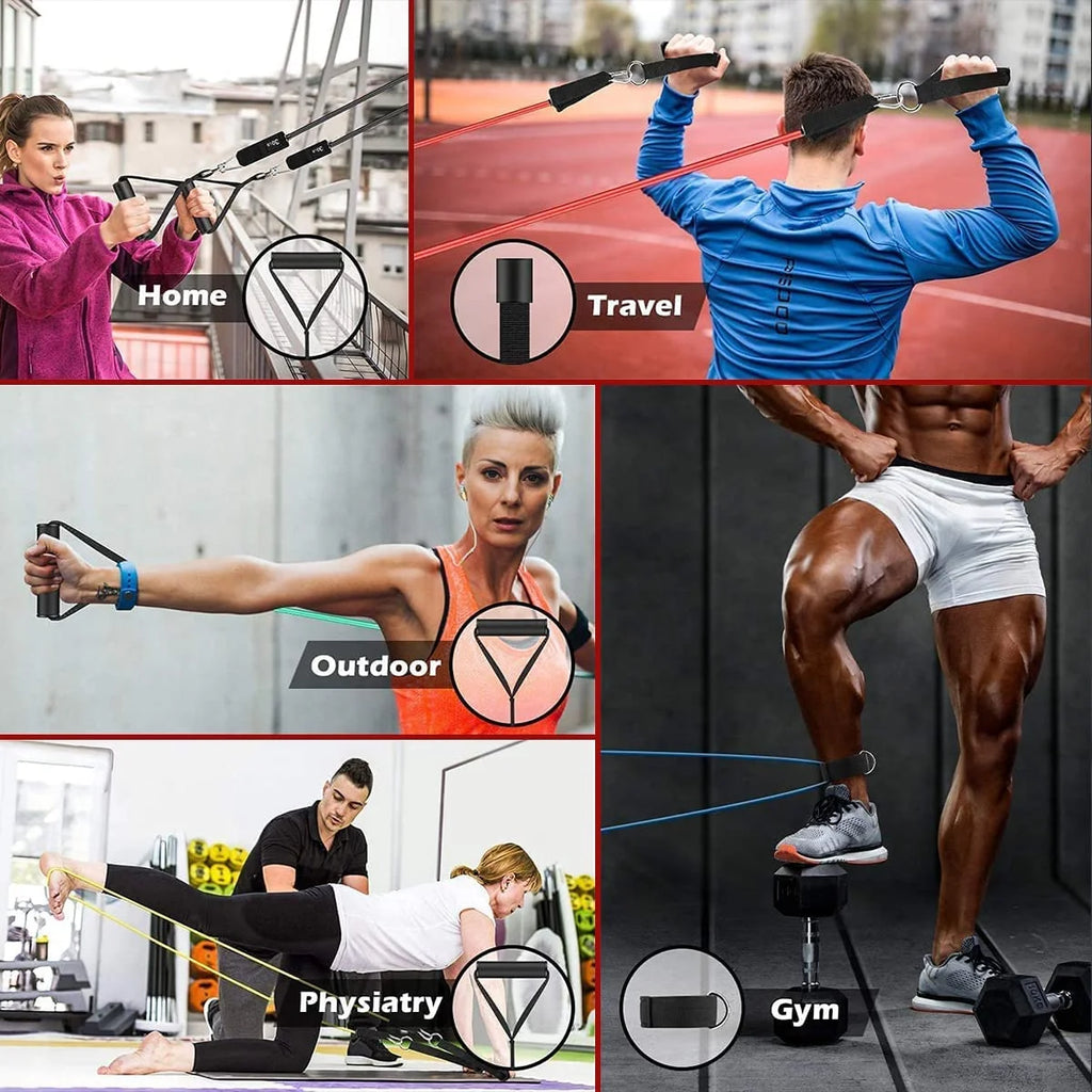 Bandas De Resistencia, Bandas De Ejercicio, Bandas De Resistencia Para Hacer Ejercicio Con Asas Para Hombre Y Mujeres, Bandas De Ejercicio Para Equipos De Entrenamiento De Fuerza En Casa
