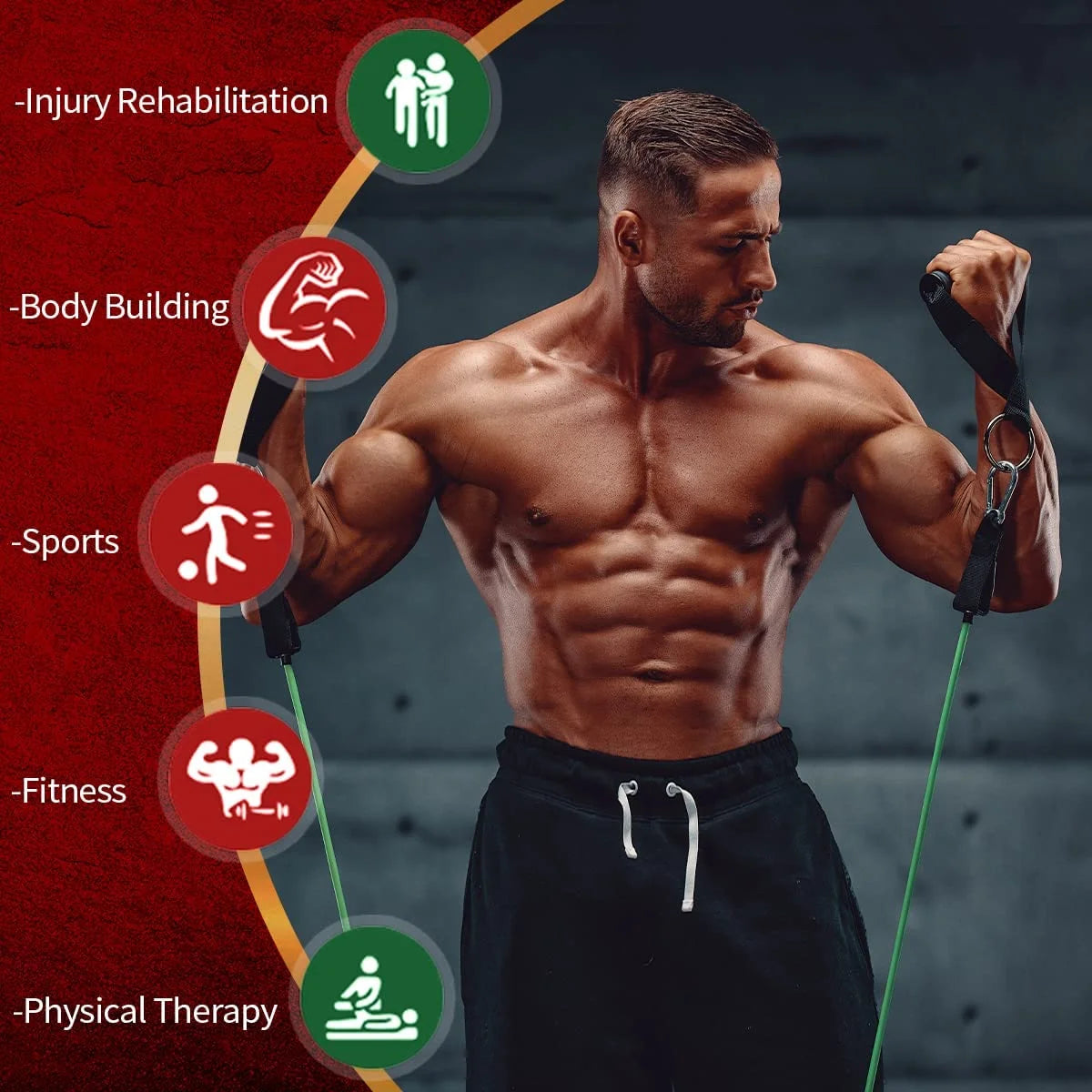 Bandas De Resistencia, Bandas De Ejercicio, Bandas De Resistencia Para Hacer Ejercicio Con Asas Para Hombre Y Mujeres, Bandas De Ejercicio Para Equipos De Entrenamiento De Fuerza En Casa