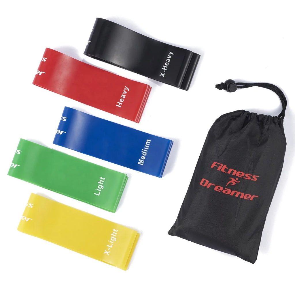 Bandas De Resistencia, Bandas De Bucle Para Ejercicio Y Bandas De Entrenamiento Por Juego De 5, Bandas De Fitness De 12 In. Para Entrenamiento O Terapia Física - Mejora La Movilidad Y La Fuerza