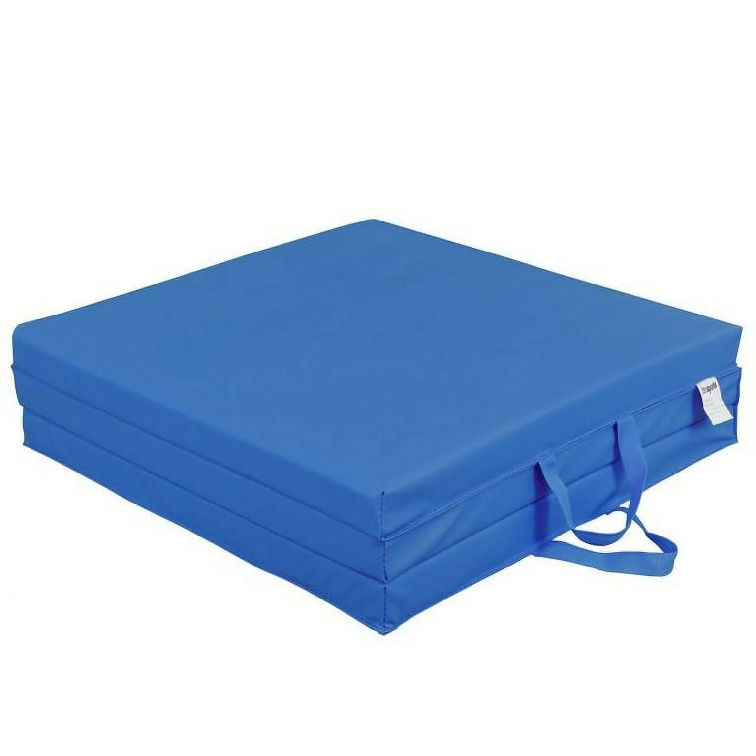 Tapete De Gimnasio Plegable De 6' X 2' Para Ejercicio, Aeróbicos, Yoga, Entrenamiento, Tapetes De Acrobacias Para El Piso Del Gimnasio En Casa Con Asas De Transporte Para Gimnasia, Estiramiento, Artes Marciales-Azul